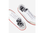 Baskets en cuir blanc avec contrefort à paillettes white