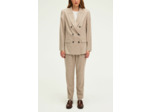 Veste croisée en flanelle unie - MARJORIE