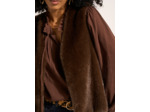 Gilet sans manches en fausse fourrure