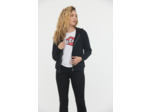 Hoodie zippé basique en coton bio intérieur gratté