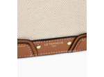Sac bandoulière moyen modèle Ella en toile coton et cuir lisse
