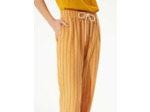 Pantalon large rayures corail
