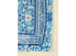 Foulard imprimé bleuté en coton
