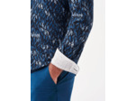 Chemise slim "imprimé maison" saphir