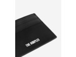 Porte-cartes en canvas et cuir grainé noir black