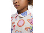 Robe À Manches Courtes En Tissu – Fille