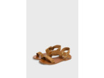 Sandales plates en cuir velours - NINON