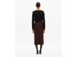 Jupe longue crayon marron brown