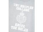 T-shirt manches courtes avec print devant anthracite melange