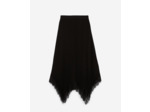 Jupe Longue Plissee & Dentelle En Bas En Candy Pleated black