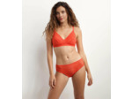 Soutien-gorge triangle sans armature motif floral Rouge Daily Dentelle