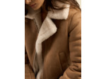 Blouson en fausse peau lainée
