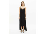 Robe nuisette longue jacquard noire black