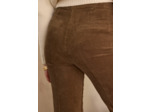 Pantalon taille haute large OXAN en velours côtelé