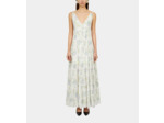 Robe Longue Imprimée Avec Laçage light blue/white