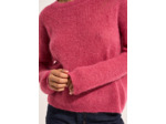 Pull col rond à détails tricotés