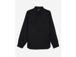 Chemise col ouvert long manche longue black