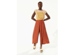 Pantalon large acajou