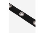 Ceinture en cuir avec oeillets black