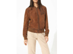 Blouson en cuir cognac