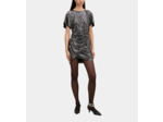 Robe Courte Métallisée silver