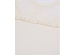 Tee-shirt a manches longues empiecement dentelle white
