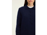 Pull en laine à col polo fantaisie - EUGENIA