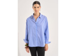 Chemise oversize à manches longues en coton
