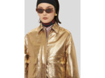Blouson Bibba Or en Cuir D'Agneau