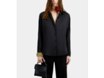 Chemise En Satin De Soie Manches Longues black