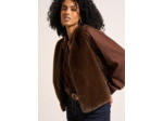 Gilet sans manches en fausse fourrure