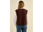 Gilet court sans manches en mohair