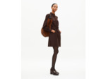 Robe courte en laine marron chocolate