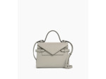 Sac à main double rabat moyen modèle Emilie en cuir grainé