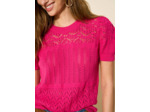 Pull col rond manches courtes