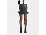 Jupe En Cuir Courte Avec Details Studs black