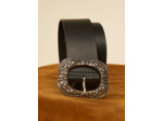 Ceinture large en cuir