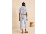 Jean cropped large à rayures ROMA BIS