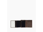 Portefeuille vertical moyen modèle zippé 3 volets en cuir huilé