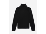 Pull noir en laine avec boutons bijoux black