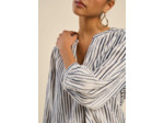 Blouse en gaze de coton rayée