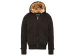 Gilet côtelé doublé à capuche sherpa