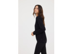 Pull basique col rond en coton bio et laine recyclée