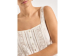 Top à bretelles brodé