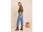 Jean large et cropped en coton mélangé MAE