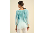 Blouse dégradée fluide en gaze de coton