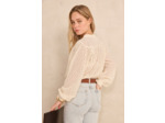 Blouse col V brodée en coton DANIELA