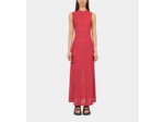Robe Longue Fuchsia En Maille Ajourée middle navy