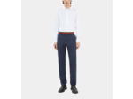 Pantalon De Costume Prince De Galles Bleu Marine En Laine navy