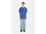 Polo en coton piqué bleu blue brut
